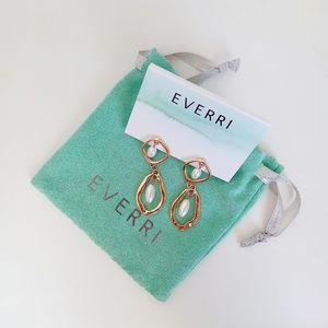 NWT Everri Gold Pearl Drop Earrings